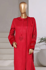 Sada Bahar Sitched 3 Piece Premium Cross Texture With Velvet Collection'2025-PWV-251-Red