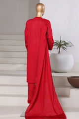 Sada Bahar Sitched 3 Piece Premium Cross Texture With Velvet Collection'2025-PWV-251-Red