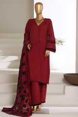 Sada Bahar Stitched 3 Piece Luxury Viscose With Palachi Shawl Collection'2025-MEV-252-Maroon
