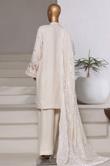 Sada Bahar Stitched 3 Piece Luxury Dhanak With Palachi Shawl Collection'2025-MEP-252-Cream