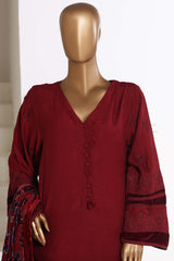 Sada Bahar Stitched 3 Piece Luxury Viscose With Palachi Shawl Collection'2025-MEV-252-Maroon