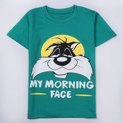 Kjunction Boys Half Sleeves-Printed T-Shirt (Morning)