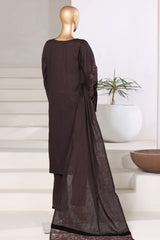 Sada Bahar Sitched 3 Piece Premium Cross Texture With Velvet Collection'2025-PWV-252-Brown