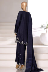 Vybe By Sada Bahar Sititched Co-Ords With Dhanak Shawl Collection'2025-MED-253-Blue