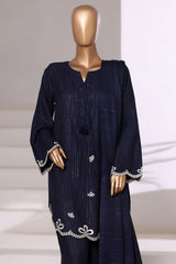 Vybe By Sada Bahar Sititched Co-Ords With Dhanak Shawl Collection'2025-MED-253-Blue