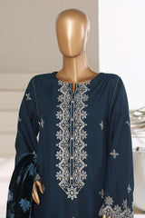 Sada Bahar Stitched 3 Piece Luxury Viscose With Palachi Shawl Collection'2025-MEV-253-Teal Blue