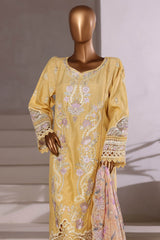 Sada Bahar Stitched 3 Piece Luxury Viscose Winter Vol-01 Collection'2025-LEV-254-Yellow