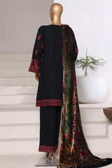 Sada Bahar Stitched 3 Piece Luxury Dhanak With Palachi Shawl Collection'2025-MEP-254-Black