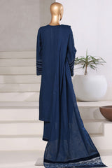 Sada Bahar Sitched 3 Piece Premium Cross Texture With Velvet Collection'2025-PWV-254-Blue