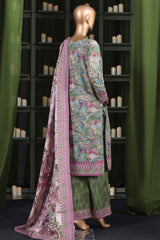 Hz Stitched 3 Piece Digital Printed Khaddar Vol-03 Collection'2025-KPT-2569-Green