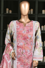 Hz Stitched 3 Piece Digital Printed Khaddar Vol-03 Collection'2025-KPT-2571-Peach