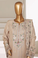 Sada Bahar Stitched 3 Piece Luxury Emb Festive Vol-01 Suit-LEL2-257-KHAKI