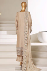 Sada Bahar Stitched 3 Piece Luxury Emb Festive Vol-01 Suit-LEL2-257-KHAKI