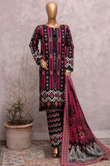 HZ Stitched 3 Piece Khaddar Prints Vol-02 Collection'2025-KPT-2580
