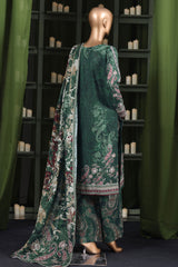 Hz Stitched 3 Piece Digital Printed Khaddar Vol-03 Collection'2025-KPT-2582-Green