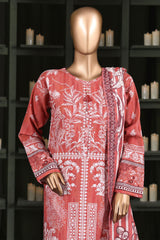 Hz Stitched 3 Piece Digital Printed Khaddar Vol-03 Collection'2025-KPT-2583-Orange