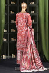 Hz Stitched 3 Piece Digital Printed Khaddar Vol-03 Collection'2025-KPT-2583-Orange