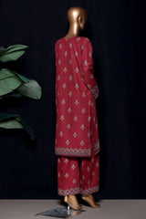 HZ Stitched Co Ords Digital Printed Khaddar Collection'2025-KPT-2584-Maroon