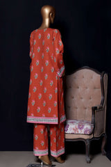 HZ Stitched Co Ords Digital Printed Khaddar Collection'2025-KPT-2585-Orange