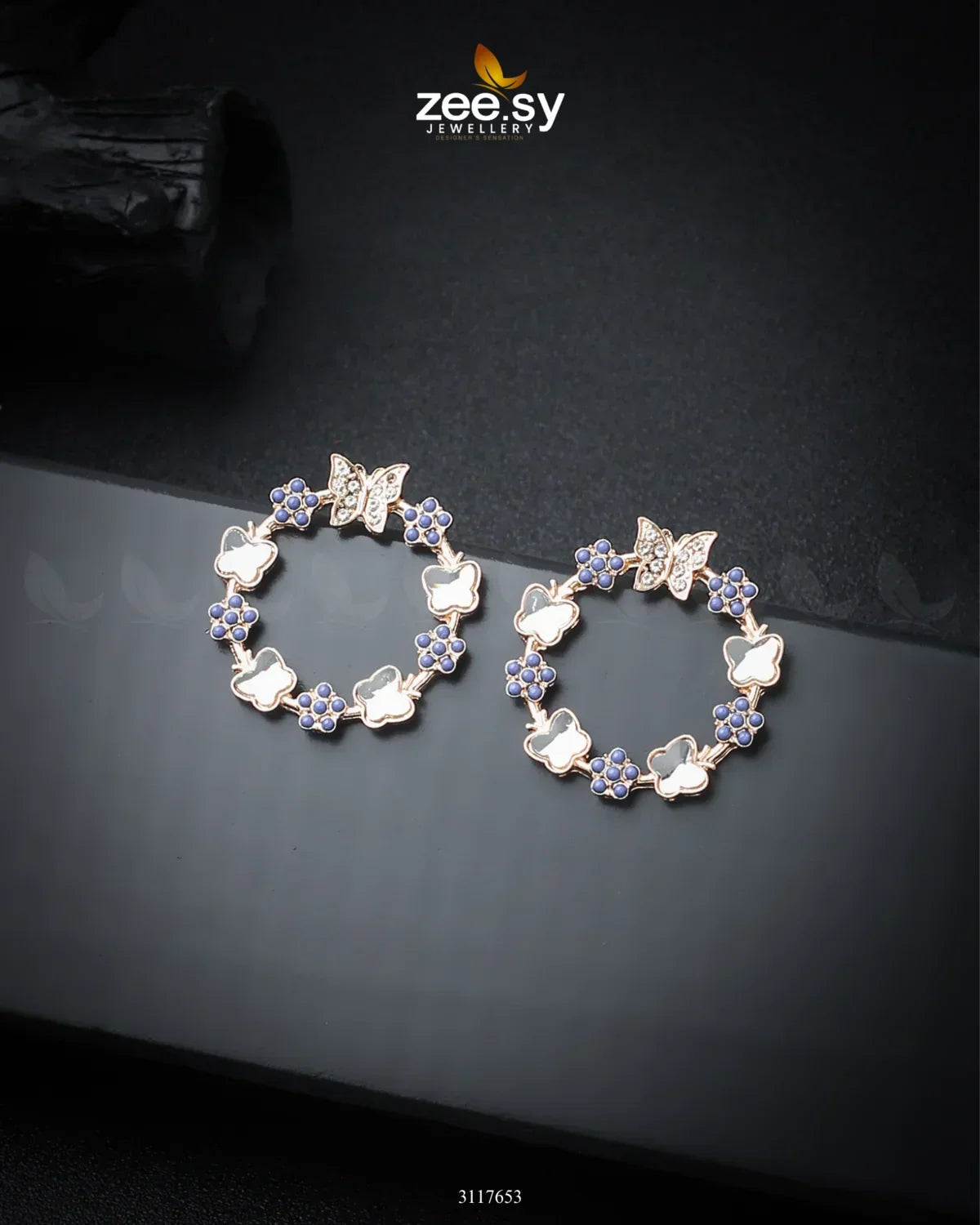 Butterfly Bush Earrings Purple - Zeesy Jewellery