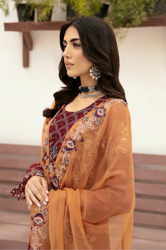 Ramsha Unstitched 3 Piece Luxury Emb Chiffon Vol-26 Collection'2024-F-2612