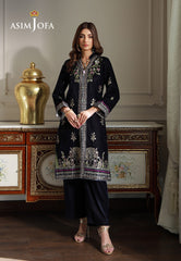 Asim Jofa Velvet Pret 24 Ajvg-11 Embroidered Velvet Stitched 2Pc