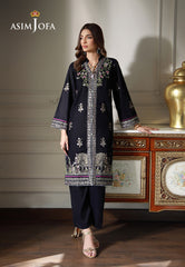 Asim Jofa Velvet Pret 24 Ajvg-11 Embroidered Velvet Stitched 2Pc