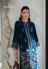 Asim Jofa Velvet Pret 24 Ajvg-09 Embroidered Velvet Stitched 2Pc