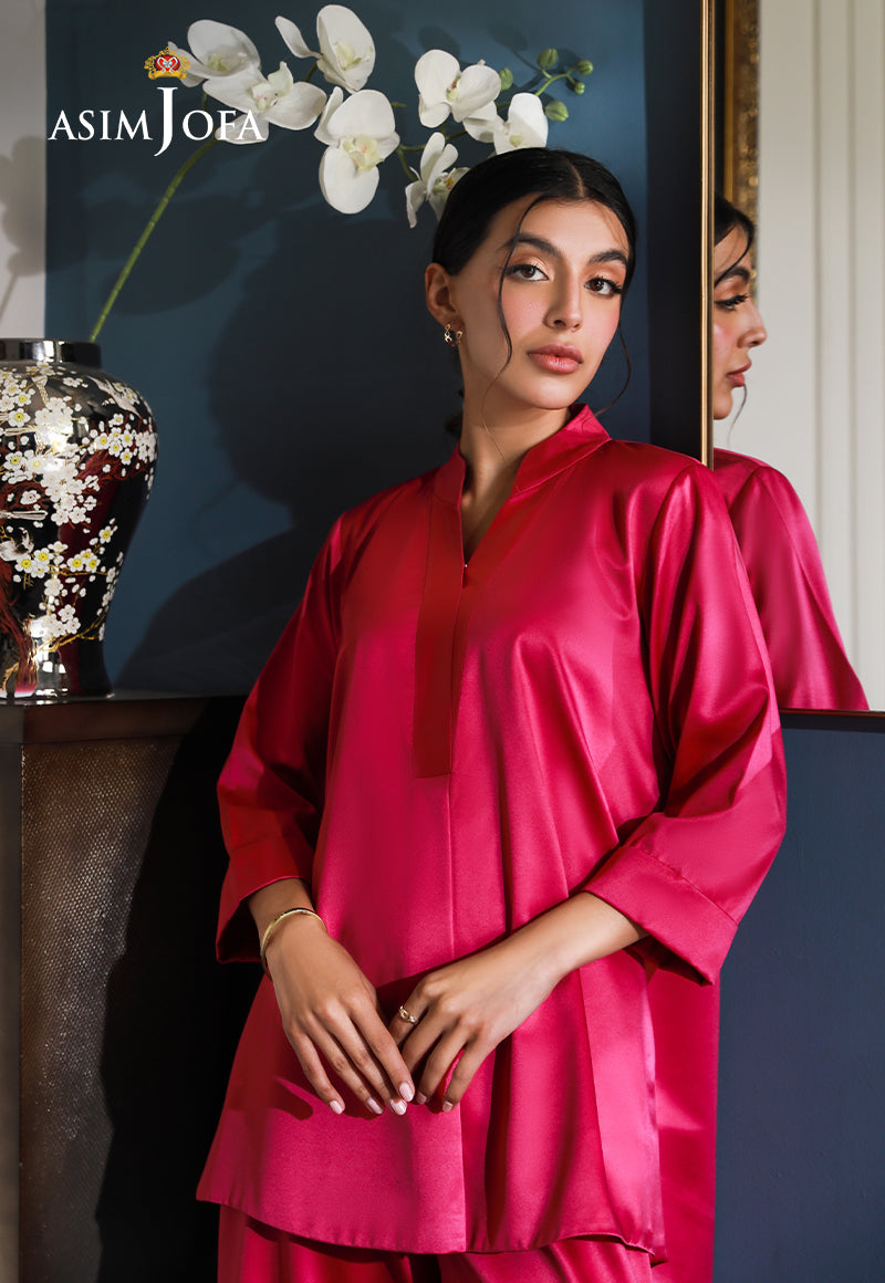 Asim Jofa Lounge Wear Ajlw-10 Satin Silk 2 Pcs