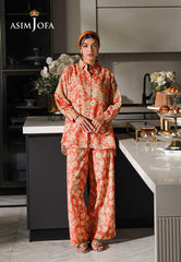 Asim Jofa Lounge Wear Ajlw-01 Cross Weave 2 Pcs