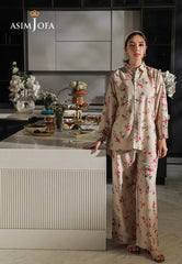 Asim Jofa Lounge Wear Ajlw-06 Cross Weave 2 Pcs