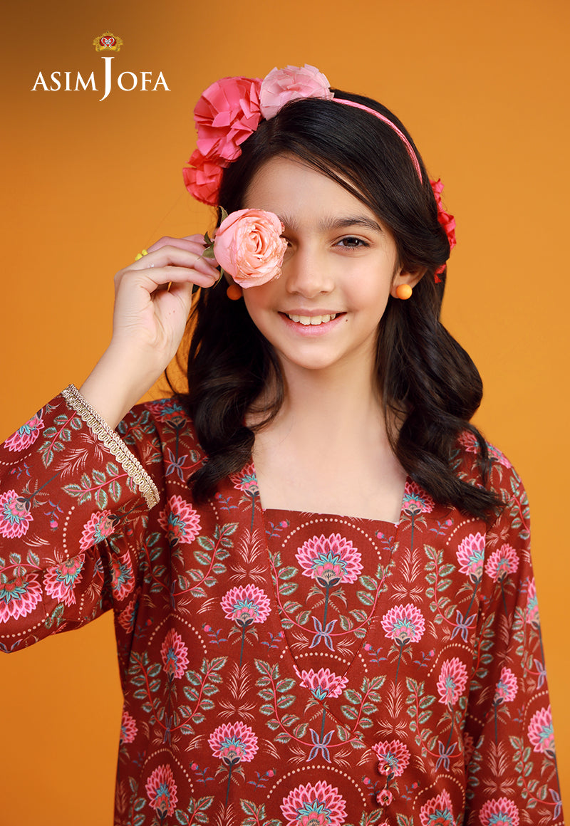 Asim Jofa Kids Pret 25 Ajkp-03 Stitched Printed Cambric 2 Pcs