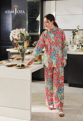 Asim Jofa Lounge Wear Ajlw-02 Cross Weave 2 Pcs