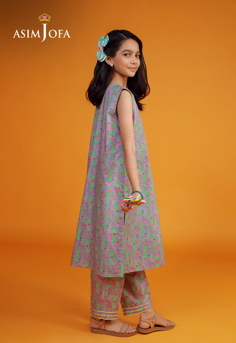 Asim Jofa Kids Pret 25 Ajkp-02 Stitched Printed Cambric 2 Pcs