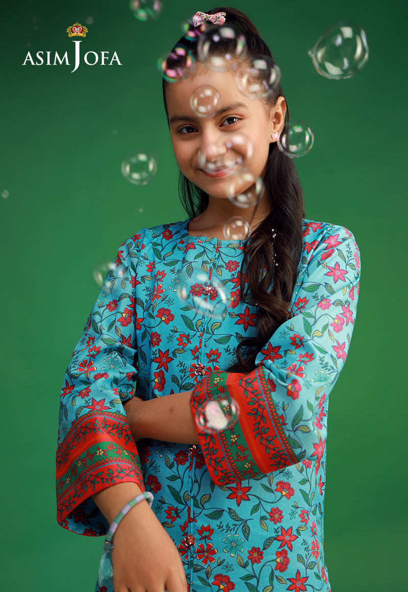 Asim Jofa Kids Pret 25 Ajkp-08 Stitched Printed Cambric 2 Pcs