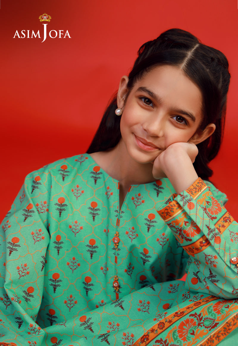 Asim Jofa Kids Pret 25 Ajkp-10 Stitched Printed Cambric 2 Pcs