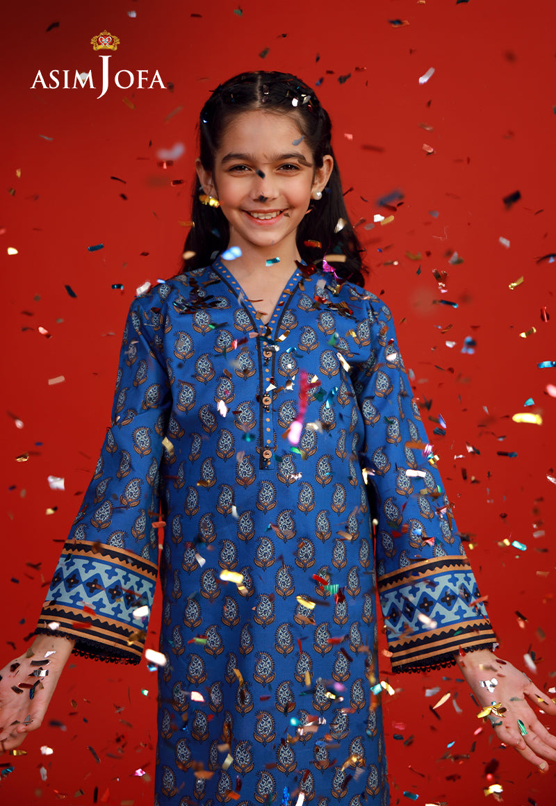 Asim Jofa Kids Pret 25 Ajkp-07 Stitched Printed Cambric 2 Pcs