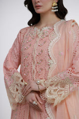 Gulmina Unstitched 3 Piece Luxury Lawn Vol-02 Suit-RosÃƒÂ© Dusk