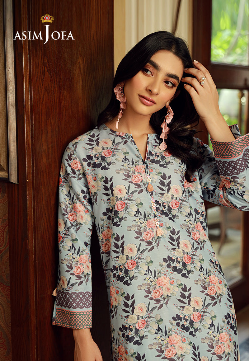 Asim Jofa Silk Symphony Ajss-06 Printed Raw Silk 1Pc