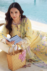Gulmina Unstitched 3 Piece Luxury Lawn Vol-01 Suit-Daffodils