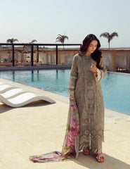 Gulmina Unstitched 3 Piece Luxury Lawn Vol-01 Suit-Mahay