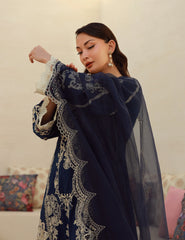 Gulmina Unstitched 3 Piece Luxury Lawn Vol-01 Suit-Blue Orchid