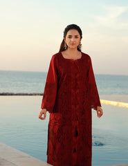 Gulmina Unstitched 3 Piece Luxury Lawn Vol-01 Suit-Scarlet