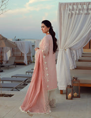 Gulmina Unstitched 3 Piece Luxury Lawn Vol-01 Suit-Pink Lilly