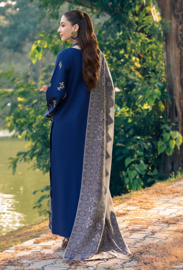 Onora By Humdum Unstitched 3 Piece Emb Khaddar Winter Collection'2024