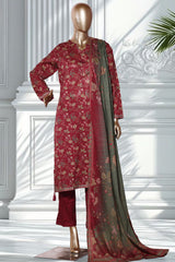 Bin Saeed Stitched 3 Piece Exclusive Printed Lawn Vol-02 Suit-LSM-2732 MARJANDA