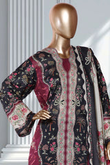 Bin Saeed Stitched 3 Piece Exclusive Printed Lawn Vol-02 Suit-LSM-2734 BLACK