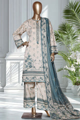 Bin Saeed Stitched 3 Piece Exclusive Printed Lawn Vol-02 Suit-LSM-2744 SKIN