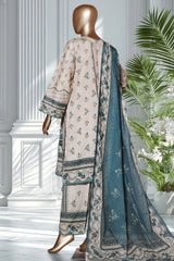 Bin Saeed Stitched 3 Piece Exclusive Printed Lawn Vol-02 Suit-LSM-2744 SKIN