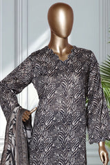 Bin Saeed Stitched 3 Piece Exclusive Printed Lawn Vol-02 Suit-LSM-2768-BLACK